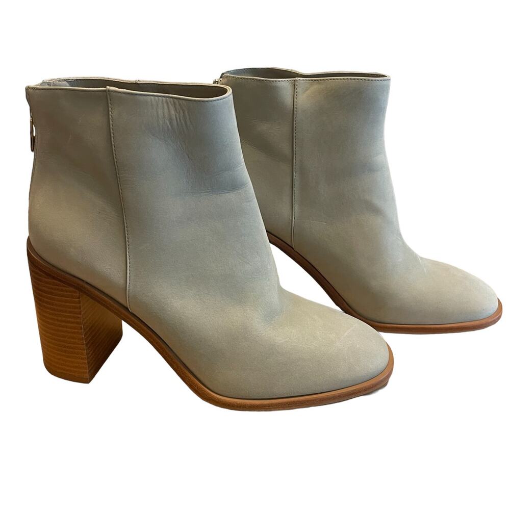 Antonia Melani Cammden Casual Nubuck Leather Heel Boots Size 10M
